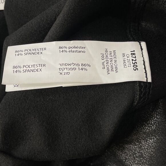 Black Tape 2X-Large Legging Pants Skinny Stretch Shiny Black Hi-Rise Pull-On New - Picture 5 of 6